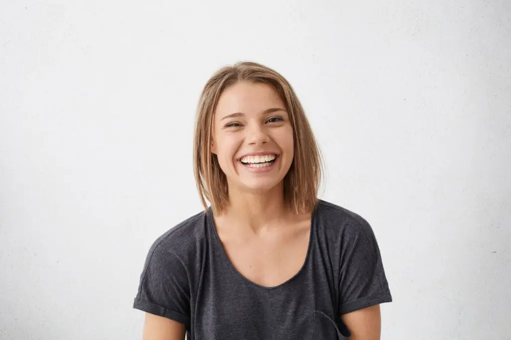 woman smile after treatment at NK Orthodontics in Montgomery